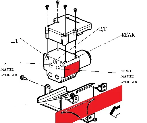 GMC ABS Module Brake Line Diagram