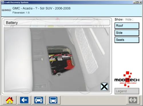 GMC Acadia Battery Location