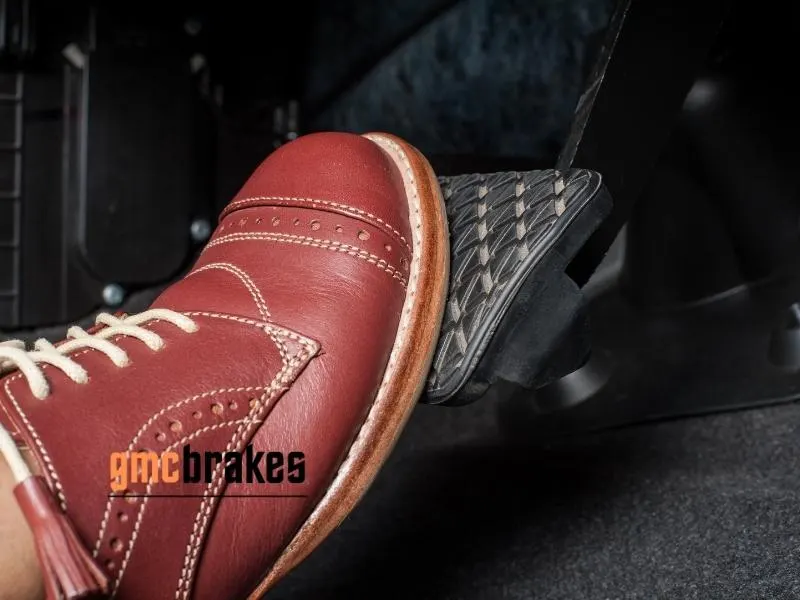 Hydraulic brake components on a GMC truck